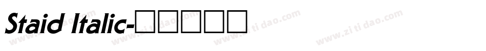 Staid Italic字体转换